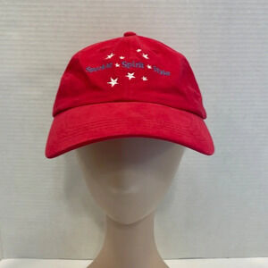 American Girl red Sparkle Spirit Style baseball cap hat adjustable
